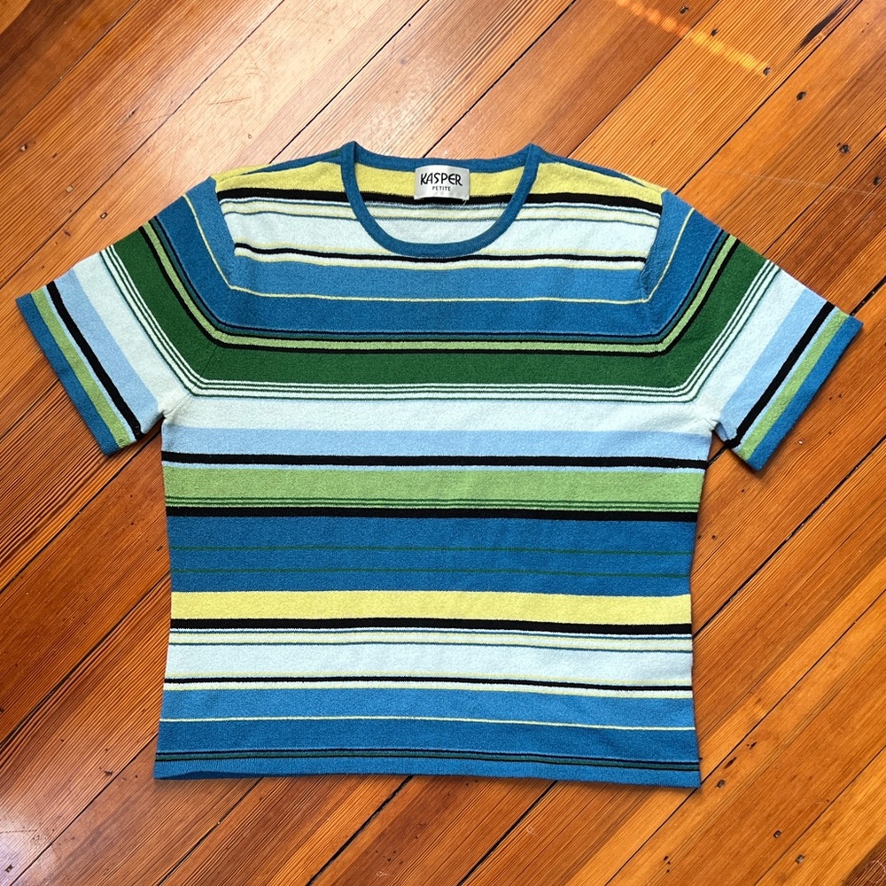 90s Striped short sleeve top
